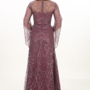 Boncuklu Salaş Kollu Abiye – V Yaka - Görsel 2