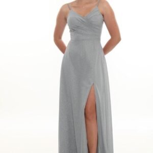 Simli Aller Detaylı Abiye – V Yaka - Görsel 2